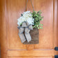 🎁 - Cream Hydrangea Door Hanger Basket Wreath