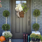 🎁 - Cream Hydrangea Door Hanger Basket Wreath