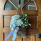 🎁 - Cream Hydrangea Door Hanger Basket Wreath